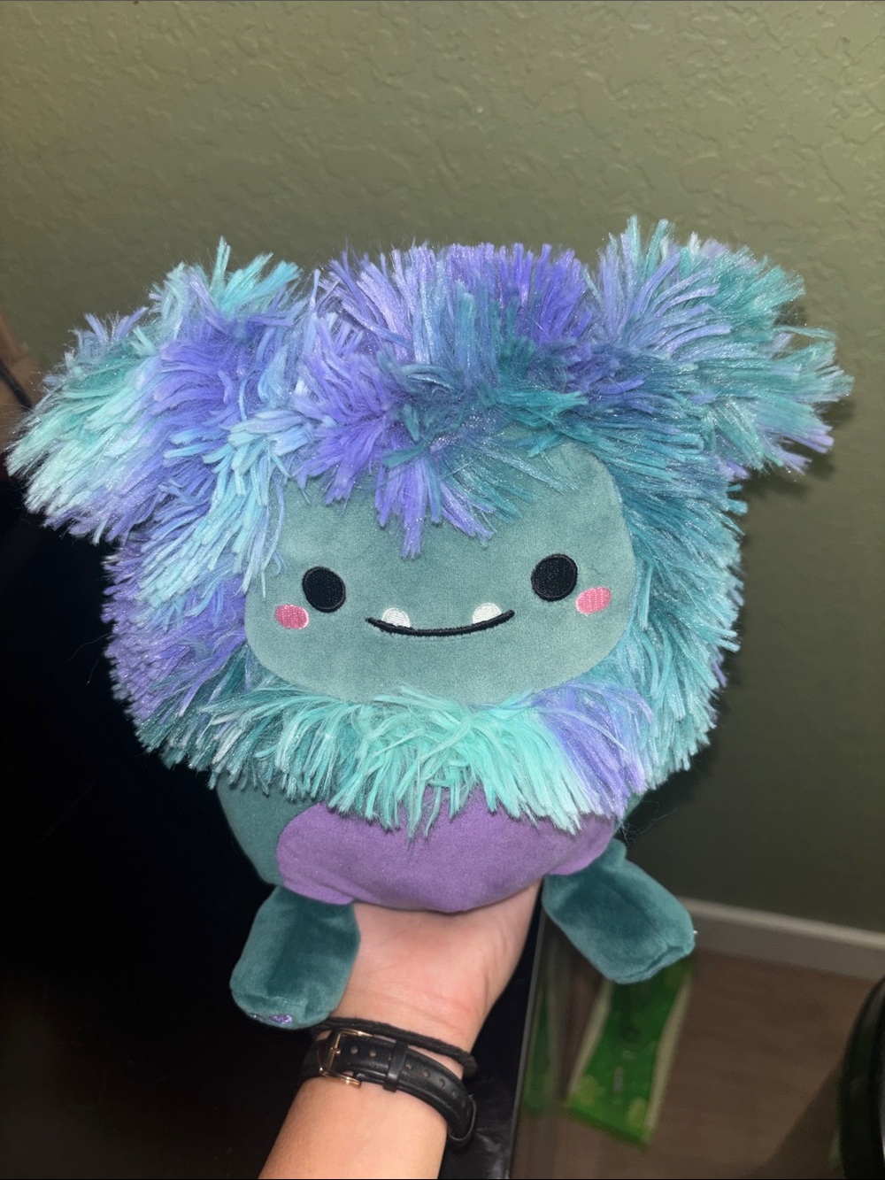 JT Squishmallows Plush Big Foot Stuffed Animal in Teal, Purple and Turquoise
